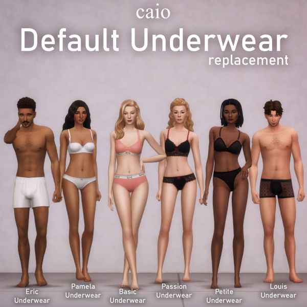 Maxis Match Default Underwear Replacement for my content by simsfinds - The Sims 4 Custom Content