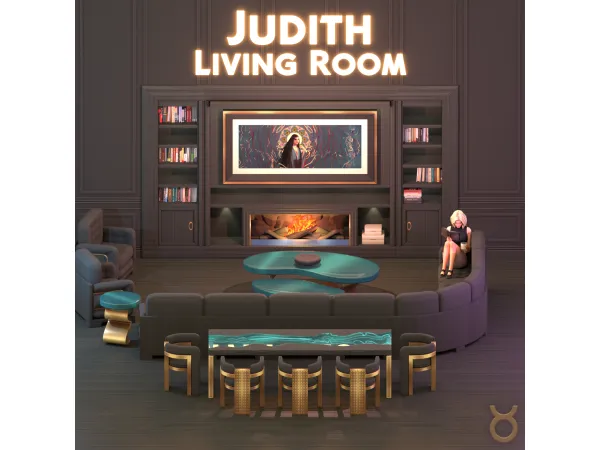 Maxis Match Judith Living Room by taurusdesign - The Sims 4 Custom Content