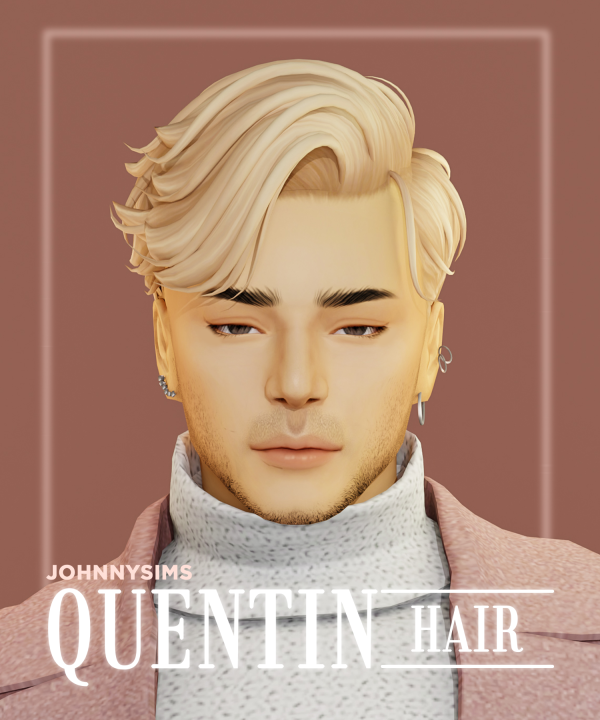 Maxis Match Quentin Hair by simsfinds - The Sims 4 Custom Content