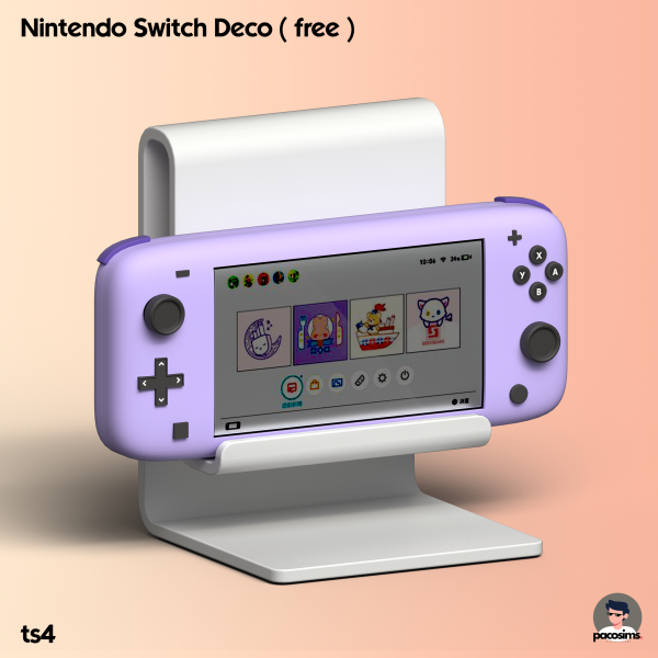 Alpha Nintendo Switch Decor ( Free for march ) by simsfinds - The Sims 4 Custom Content