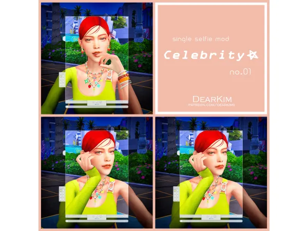 Mix [SingleSelfie] Celebrity 01 by dearkims - The Sims 4 Custom Content