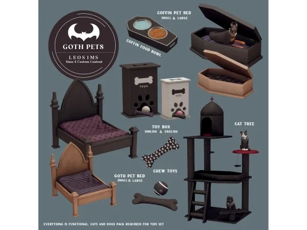 Mix Goth Pets - The Sims 4 Custom Content