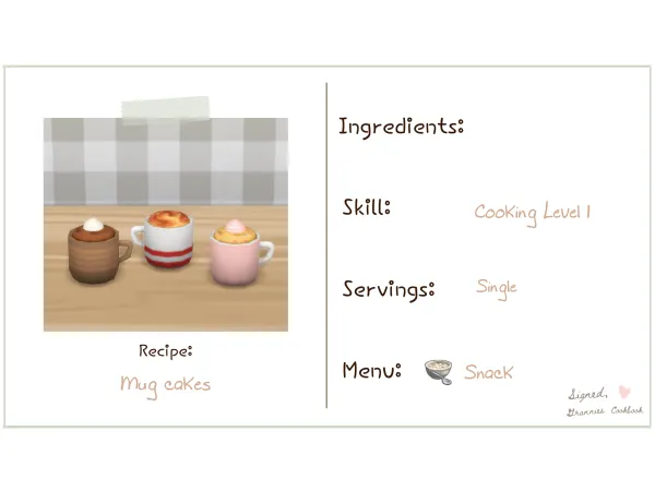 Maxis Match Mug Cakes by littlbowbub - The Sims 4 Custom Content