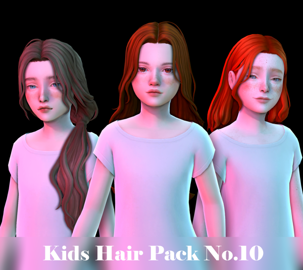 Maxis Match Kids Hair Pack No10 by simsfinds - The Sims 4 Custom Content