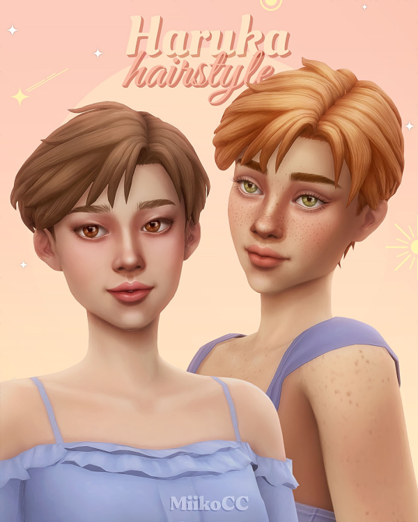 Maxis Match Haruka hair by simsfinds - The Sims 4 Custom Content