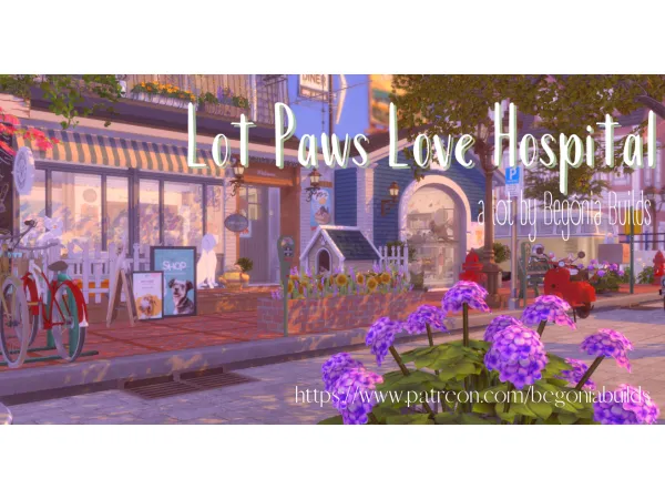 Maxis Match Paws Love Hospital by begoniabuilds - The Sims 4 Custom Content