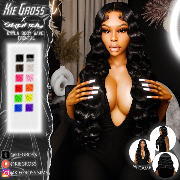 Alpha Kiegross X Branndysims Kayla Hair by simsfinds - The Sims 4 Custom Content