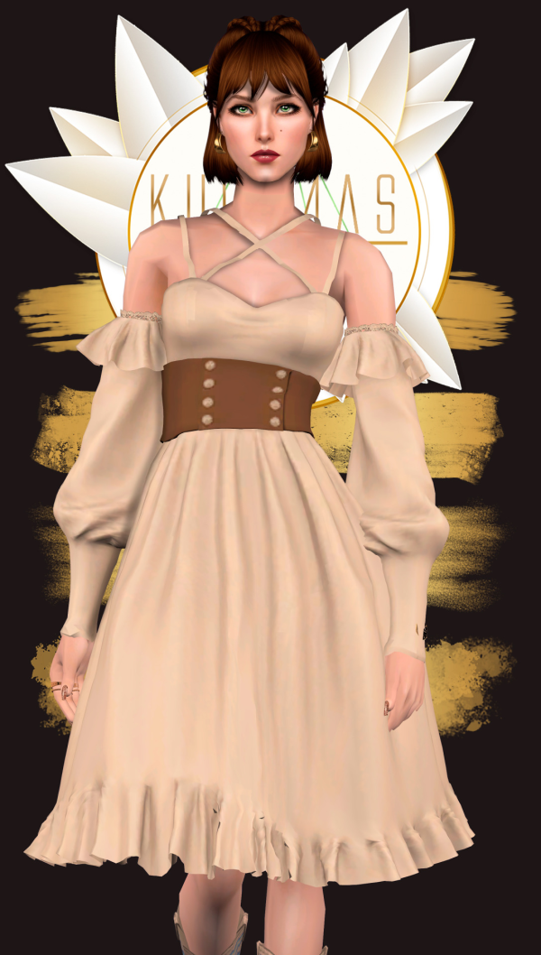 Kurimas4t2_BlackDress_Arltos by simsfinds - The Sims 2 Custom Content