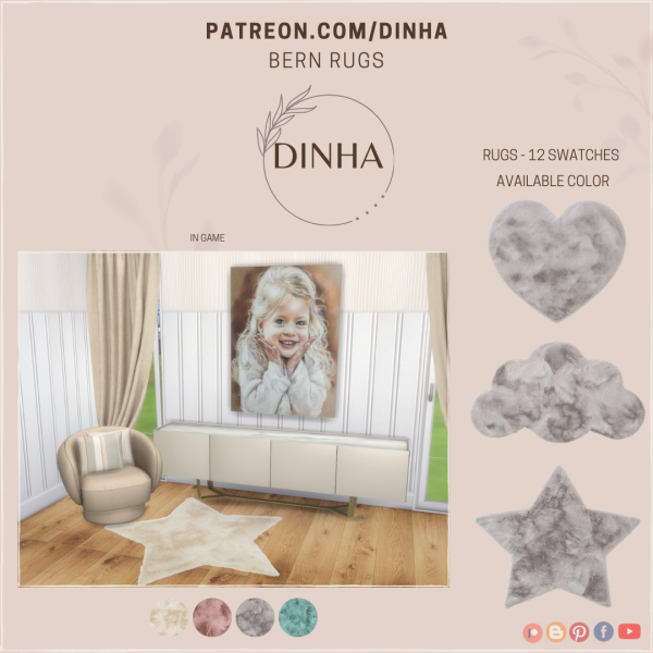 Mix Bern Rugs by dinhagamer - The Sims 4 Custom Content