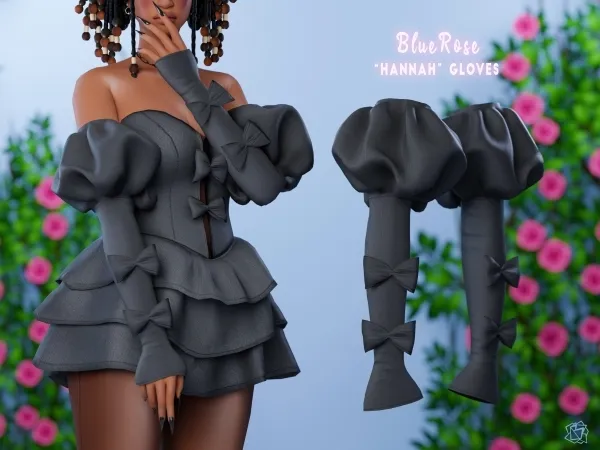 Mix Hannah Gloves brsims by bluerose-sims - The Sims 4 Custom Content