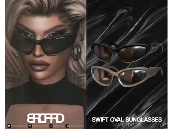 SWIFT OVAL SUNGLASSES - GAME EDITION by bradfordsims