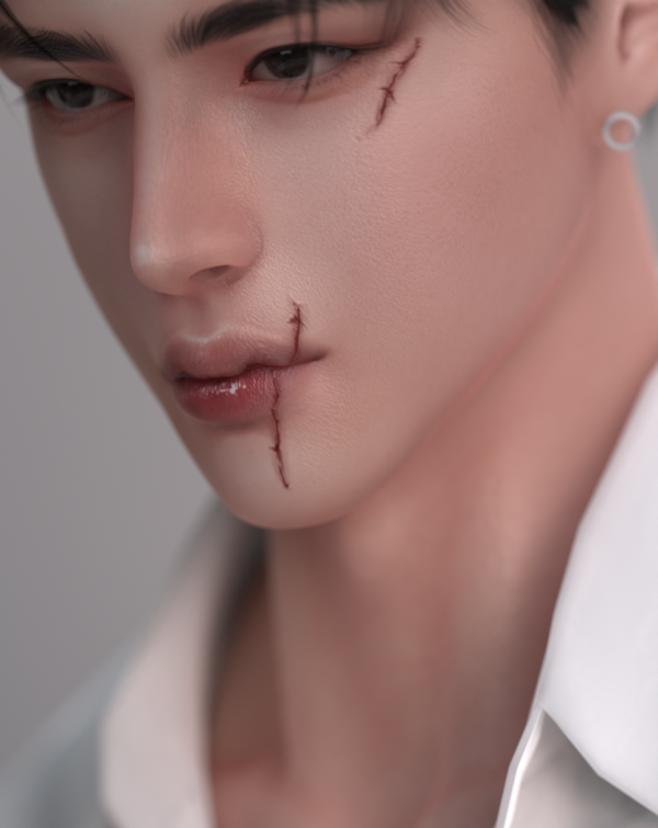 Mix Back_9_Scar by simsfinds - The Sims 4 Custom Content