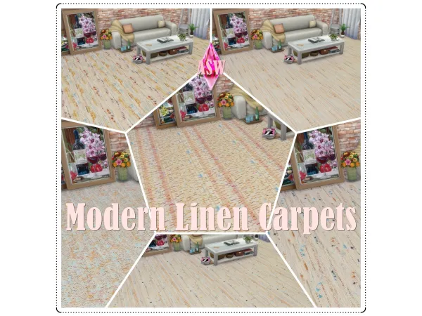 Mix Modern Linen Carpets by AnnettsSims4Welt - The Sims 4 Custom Content