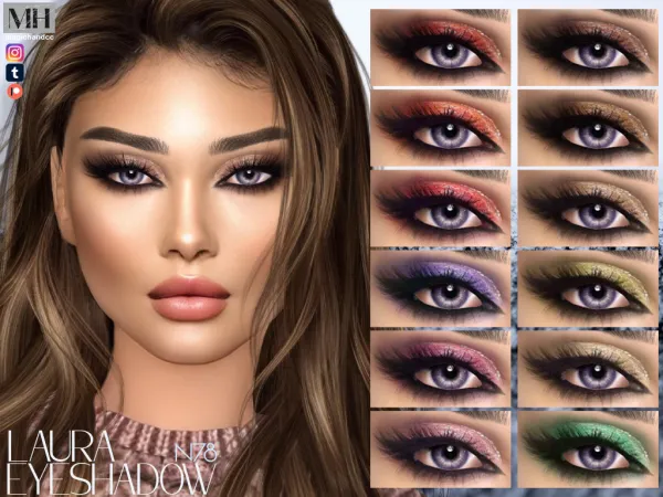 Alpha Laura Eyeshadow N78 - The Sims 4 Custom Content