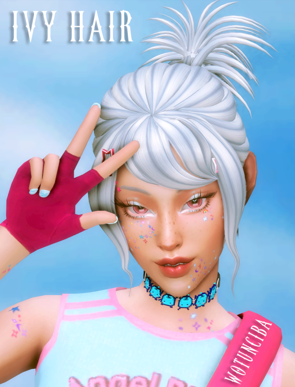 Maxis Match Y2K Hair 2 Ivy Hair by simsfinds - The Sims 4 Custom Content