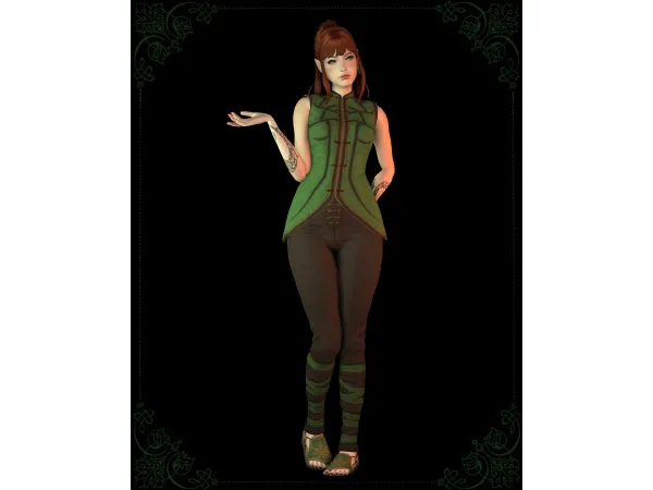 Alpha Camp outfit female - The Sims 4 Custom Content