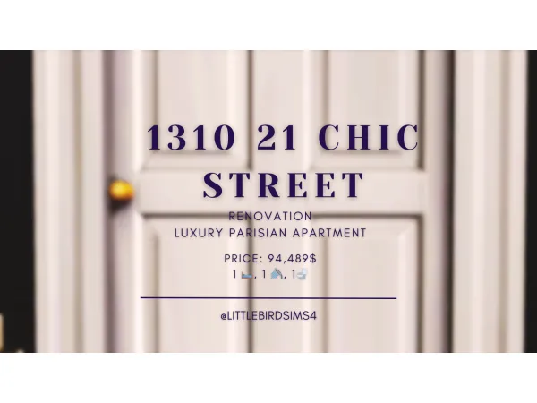 Maxis Match Luxury Parisian Apartment 1310 21 Chic Street by Miroslava K - The Sims 4 Custom Content