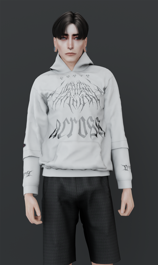 Alpha HOODIE 404 ACROSS by whimp - The Sims 4 Custom Content