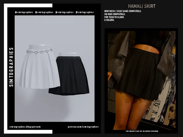 Alpha Hamali Skirt - The Sims 4 Custom Content