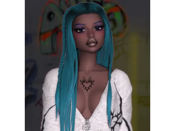 Mix Heart Tribal Tattoo by atomiclight - The Sims 4 Custom Content