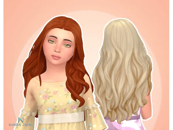 Maxis Match Amaya Hairstyle V2 for Girls - The Sims 4 Custom Content