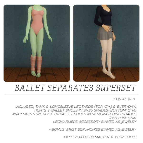BALLET MIX AND MATCH OF MY DREAMS by simsfinds - The Sims 2 Custom Content