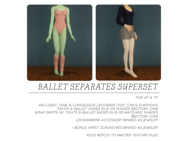 BALLET MIX AND MATCH OF MY DREAMS - The Sims 2 Custom Content