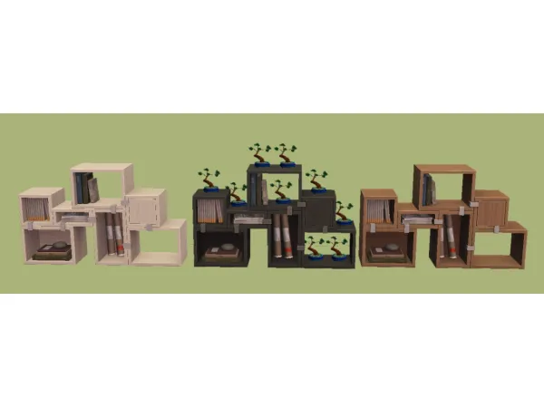 LIVIN RUM Bookcase for - The Sims 2 Custom Content