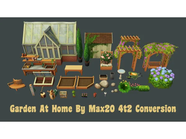 Garden At Home by Max20 4t2 Conversion - The Sims 2 Custom Content