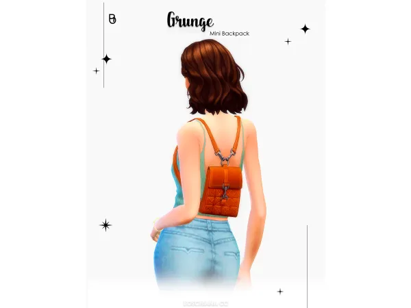 Maxis Match GRUNGE MINI BACKPACK by boschianacc - The Sims 4 Custom Content