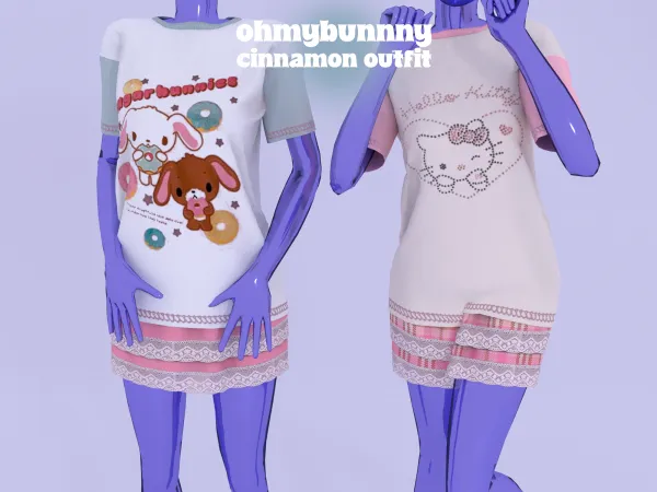 Alpha CINNAMON OUTFIT - The Sims 4 Custom Content