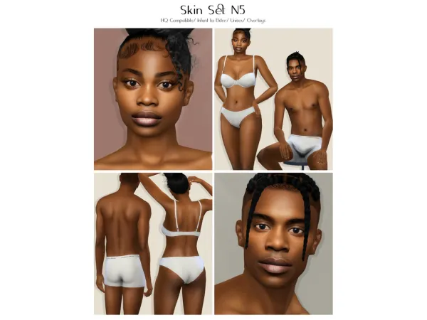 Alpha Skin Set N5 by thisisthem - The Sims 4 Custom Content