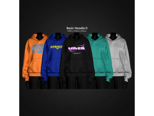 Alpha Basic Hoodie AF by gorillax3 - The Sims 4 Custom Content