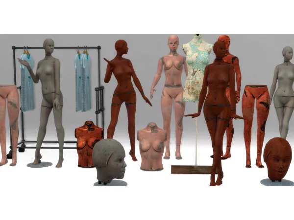 Alpha Antique Mannequin Vintage Jennisims by Jennifer - The Sims 4 Custom Content