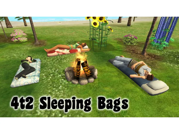 4t2 Sleeping Bags (A Collab with Lamare) - The Sims 2 Custom Content