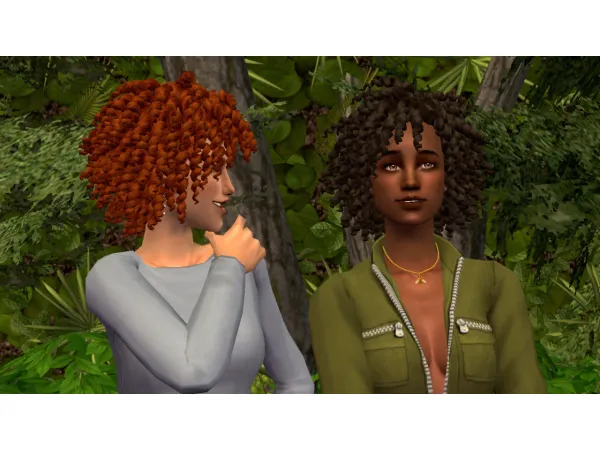 daylifesimss Orange Curls - The Sims 2 Custom Content