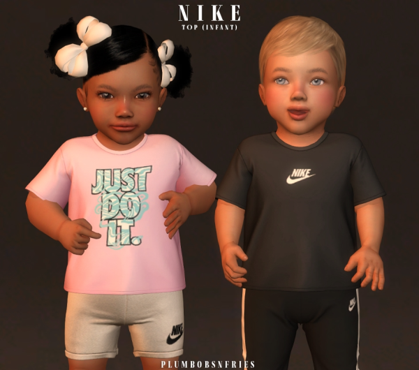 Alpha NIKE top (infant) by simsfinds - The Sims 4 Custom Content
