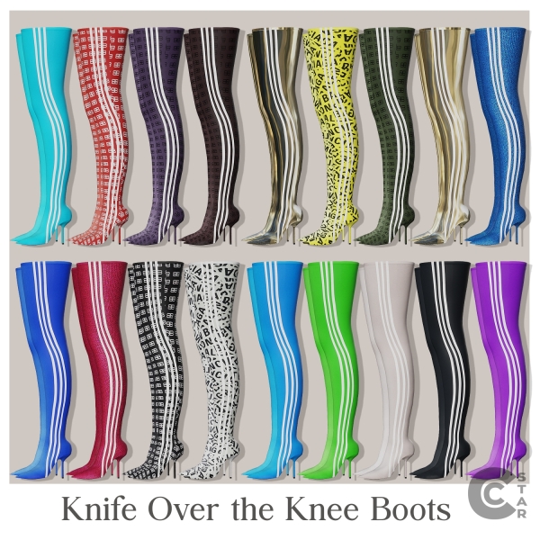 Alpha Knife Over the Knee Boots cool_content_star by cool_content_star - The Sims 4 Custom Content