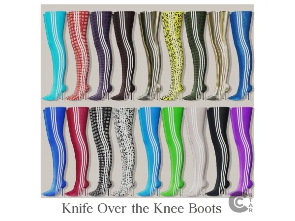 Alpha Knife Over the Knee Boots cool_content_star - The Sims 4 Custom Content