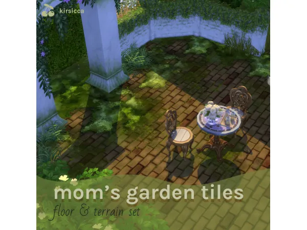 Maxis Match mom's garden tiles floor terrain set - The Sims 4 Custom Content
