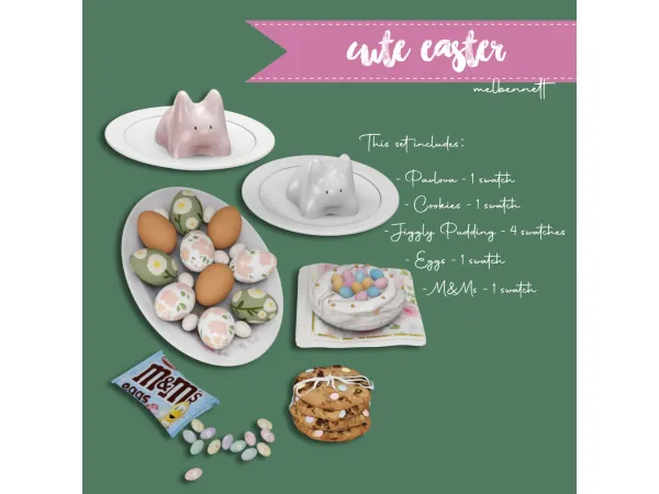 Mix Cute Easter Collection - The Sims 4 Custom Content