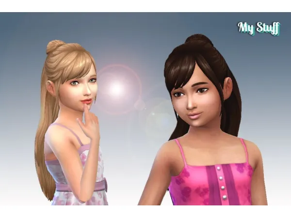 Maxis Match Natalie Hairstyle for Girls by kiarazurk - The Sims 4 Custom Content