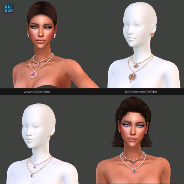Maxis Match 2024 March 2 Jewelry Set by elfdor - The Sims 4 Custom Content