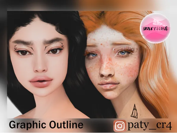 Alpha Graphic_Outline 01 (PATYSIMS) - The Sims 4 Custom Content