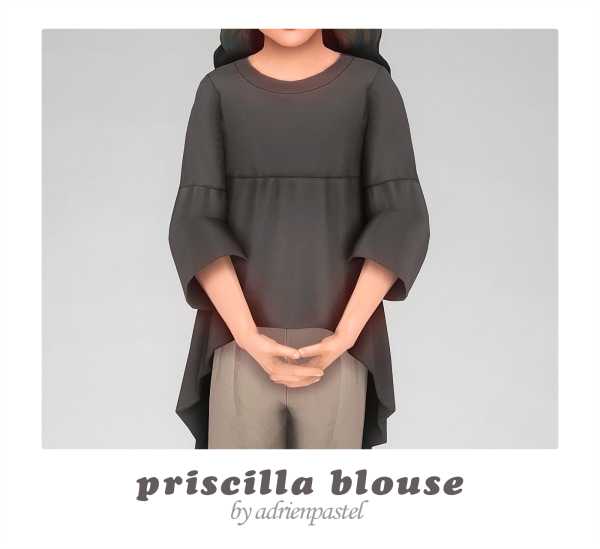 Maxis Match Priscilla Blouse (Kids) by simsfinds - The Sims 4 Custom Content