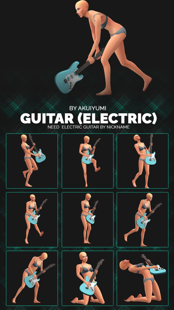 Mix Electric guitar by simsfinds - The Sims 4 Custom Content