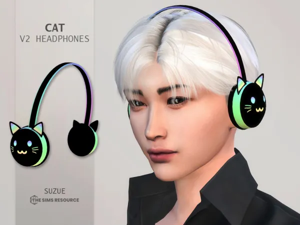 Alpha Cat V2 Headphones - The Sims 4 Custom Content
