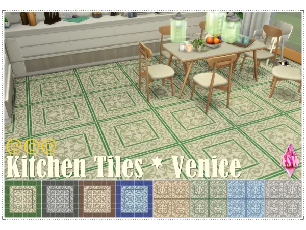 Maxis Match Kitchen Tiles Venice by AnnettsSims4Welt - The Sims 4 Custom Content