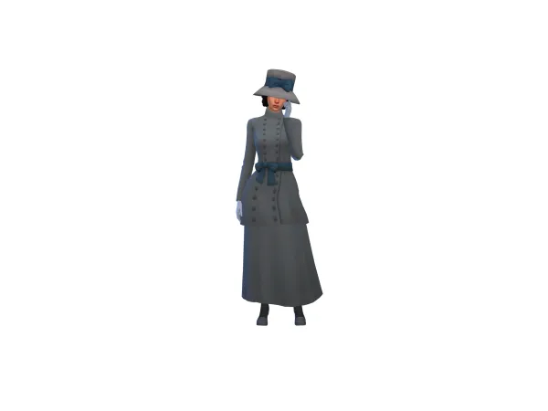 Maxis Match Ida a mid 1910s style coat - The Sims 4 Custom Content