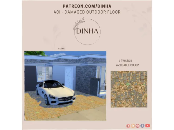 Mix ACI Damaged Outdoor Floor - The Sims 4 Custom Content